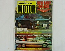 MODERN MOTOR MAGAZINE JANUARY 1975 HOLDEN GEMINI COROLLA CROWN CELICIA TRANS-AM