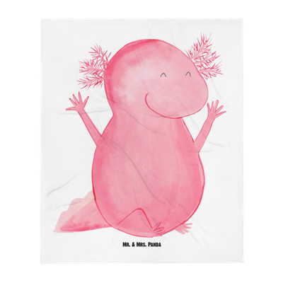 Babydecke Axolotl Hurra - Geschenk Motivation Lurch Spaß Babygeschenk Molch