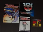 TRANSFORMERS G1 KUP UNUSED STICKER SHEET INSTRUCTION BOOKLET VINTAGE ORIGINAL