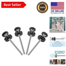 4-Pack M8 Universal Baby Gate Spindle Rods   Durable  Elegant Black Design