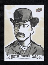 2022 Goudey Wild West Weekly Achievements 1/1 Tim Shinn Auto Sketch 08cn