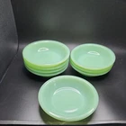 8 JADEITE GREEN  Fire King Anchor Hocking 4 5/8" BERRY FRUIT GLASS BOWLS *1940s*