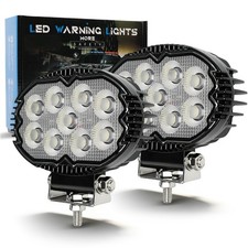 2x Oval Flood Beam LED Work Lights Headlights For Tractor Truck Forklift Loader