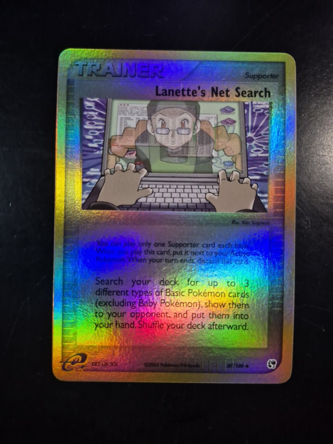 Lanette's Net Search Reverse Holo Uncommon Sandstorm 87/100 NM