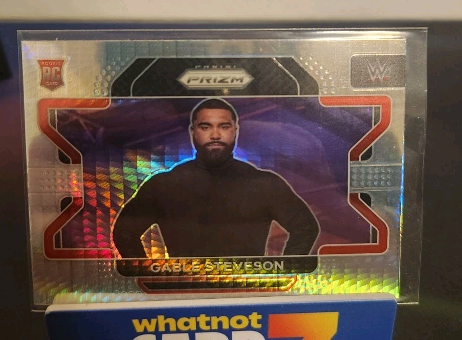 Gable Steveson 2022 Panini Prizm WWE #23 Hyper Prizm Rookie RC NFL MMA SP Card
