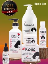 Kojic Lightening 5-ln- 1 Skin Care Set Darkspots Whitenings [USA Stock 🇺🇸