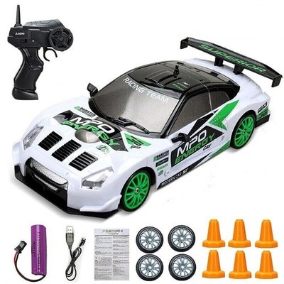 1:24 Scale RC Drift Car LED Beleuchtung Ferngesteuertes Auto 4WD Spielzeug Kinde