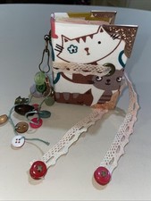 Handmade Mini Cat Themed Junk Journal 2 1/4 x3