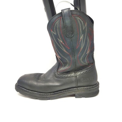 Ariat Shoes Mens 12 Sierra Shock Shield Steel Toe Work Boots Leather Black