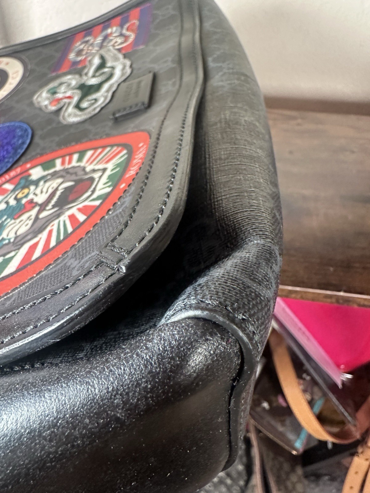 Authentic Gucci Supreme Messenger Patchwork Tote … - image 13