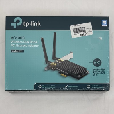 TP-Link Archer T6E AC1300 Wireless Dual Band PCI Express Adapter NEW/SEALED