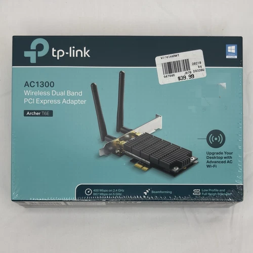 TP-Link Archer T6E AC1300 Wireless Dual Band PCI Express Adapter NEW/SEALED
