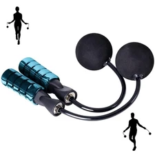 Weighted Jump Rope for Fitness Adjustable Ropeless Bod Rope High Speed Skippi...