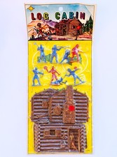 Vintage Indiens Cowboys Log Cabin Far Ouest cabane démontable maison western