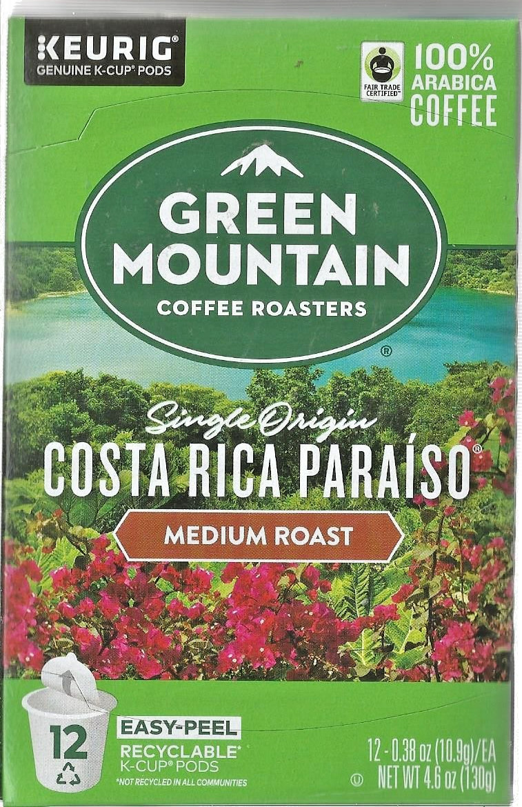 GREEN MOUNTAIN Costa Rica Paraiso K Cup, 12 ct