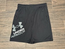 Under Armour Prototype 2.0 Logo Shorts-Boys XL-Black-NWT