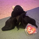 Ty Beanie Baby Spider Black Plush w/ Red Heart Swing Tag 1995 Vintage