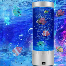 Bubble Fish Lamp with Color Changing Relaxing Mood Light with USB Fish Aquarium
