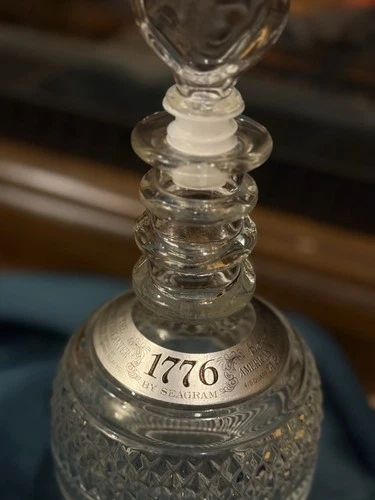 Seagrams. Vintage !  Tiffany designed Decanter 1776 By Seagrams
