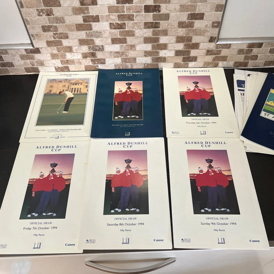 JOBLOT COLLECTION OF ALFRED DUNHILL CUP GOLF PROGRAMMES/DRAWSHEETS 1990-1995 - Image 4 of 4
