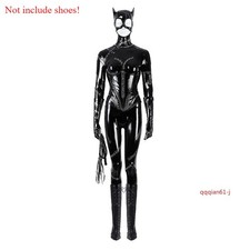Women's Cat Black Bodysuit Jumpsuit Halloween Cosplay Stage Performance Costume