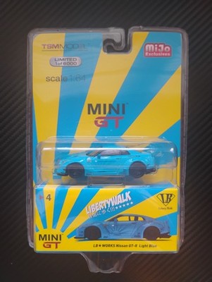 MINI GT ''Mijo Exclusives'' 1/64 LB WORKS NISSAN GT-R Light Blue Rare 1 of 6000
