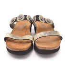 Ladies Naot Marissa Rhinestone Slides Sandals 40 / 9 Antique Gold Leather Shoes — photo 3