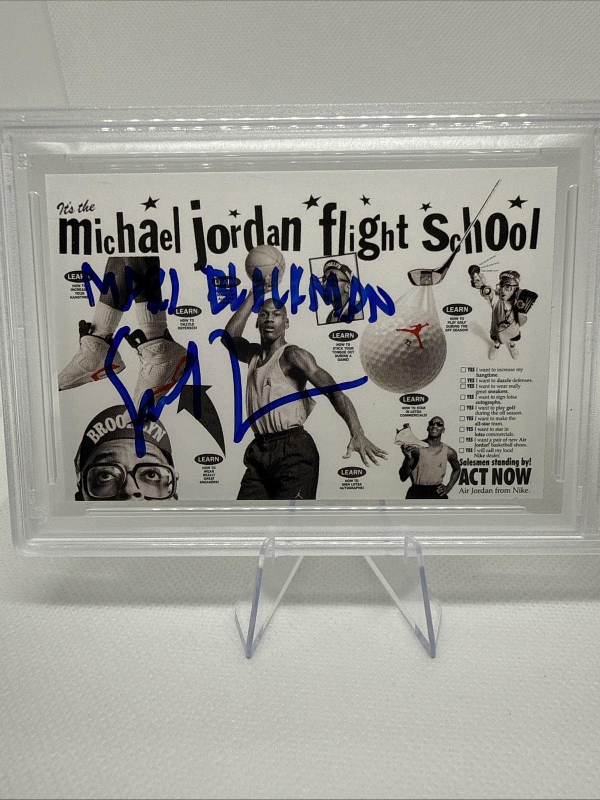 1991 Nike Michael Jordan / Mars Blackmon - Spike Lee Auto PSA 10 view 6