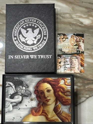 2026 Ghana The Birth of Venus 5g .999 Silver Foil Mintage 2,000 Worldwide