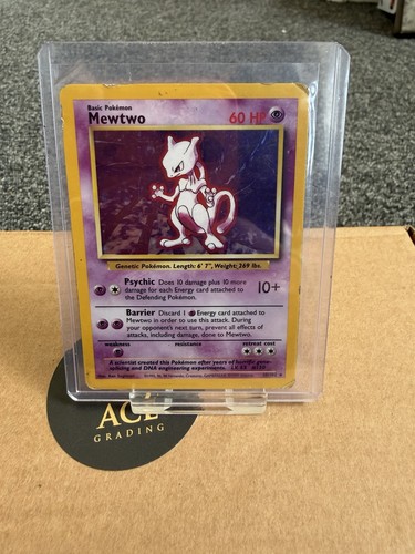 Pokémon TCG Mewtwo 10/102 Base Set Holo Rare Card
