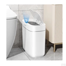 Joybos Touchless Bathroom plastic Trash Can with Lid,3.5 Gallon Motion Sensor
