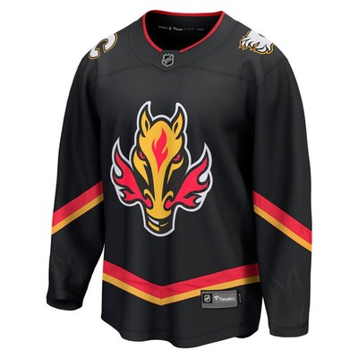 Calgary Flames NHL Eishockey Fanatics Breakaway Trikot Alternate Schwarz