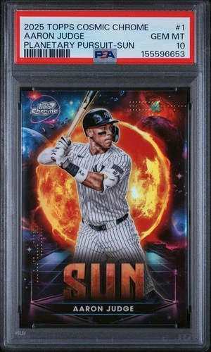 2025 Topps Cosmic Chrome Aaron Judge #1 Planetary Pursuit Case Hit SSP PSA 10