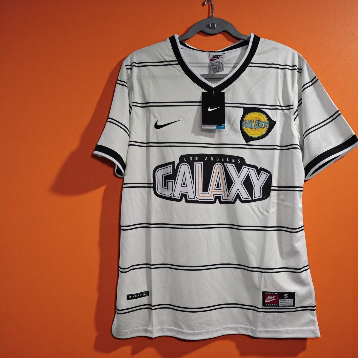 ウェア 97-98 Los Angeles LA Galaxy NIKE Jersey LA GALAXY 97/98 AWAY - Retro - White - Football Soccer - Medium