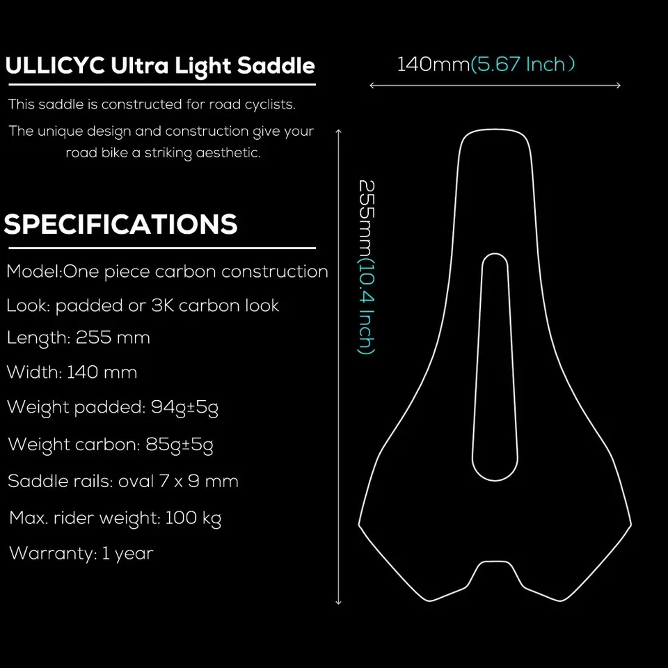 Integration Dual-Track Carbon Bike Saddle MTB Gravel Road Bicycle Racing Saddle - Image 4 of 4