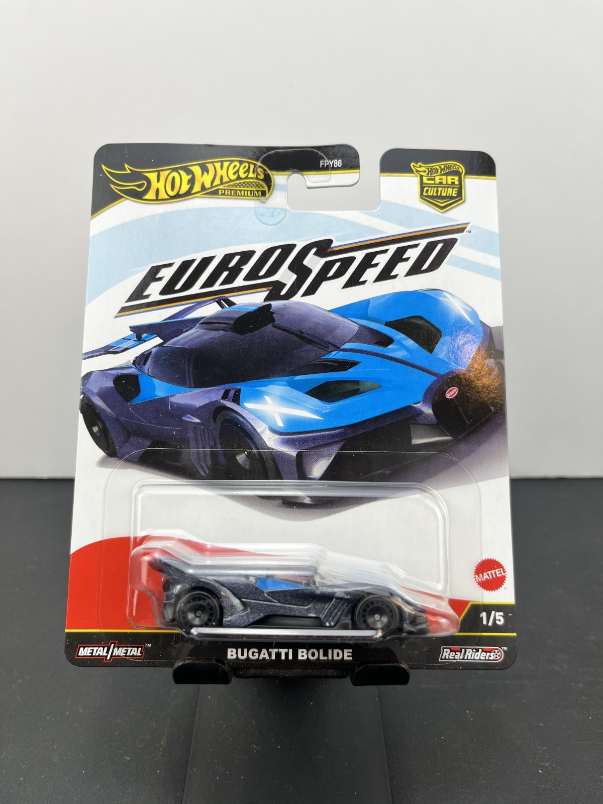 Hot Wheels 2025 Premium Car Culture Euro Speed Bugatti Bolide Blue 1/5