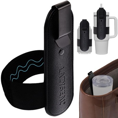 Water Bottle Holder Clip for Tote Bag, Backpack & Grocery Bags - Adjustable A...