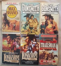 Lot 6 Westerns Longarm Tabor Evans J. R. Roberts Jon Sharpe Max Brand Black Jack