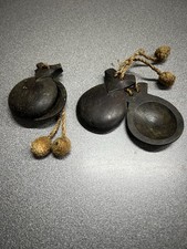 Antique Handmade Chestnut Castanets Percussion Instrument