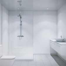Multipanel Classic Natural White 2400mm x 900mm Unlipped Bathroom Wall Panel