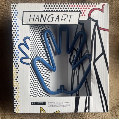 Seletti Designer selten blau modern Hand Wand Haken Aufhänger Hangart Pop Art GC
