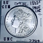 1881 S BU GEM MORGAN SILVER DOLLAR UNC MS+++ U.S. MINT RARE COIN 7729
