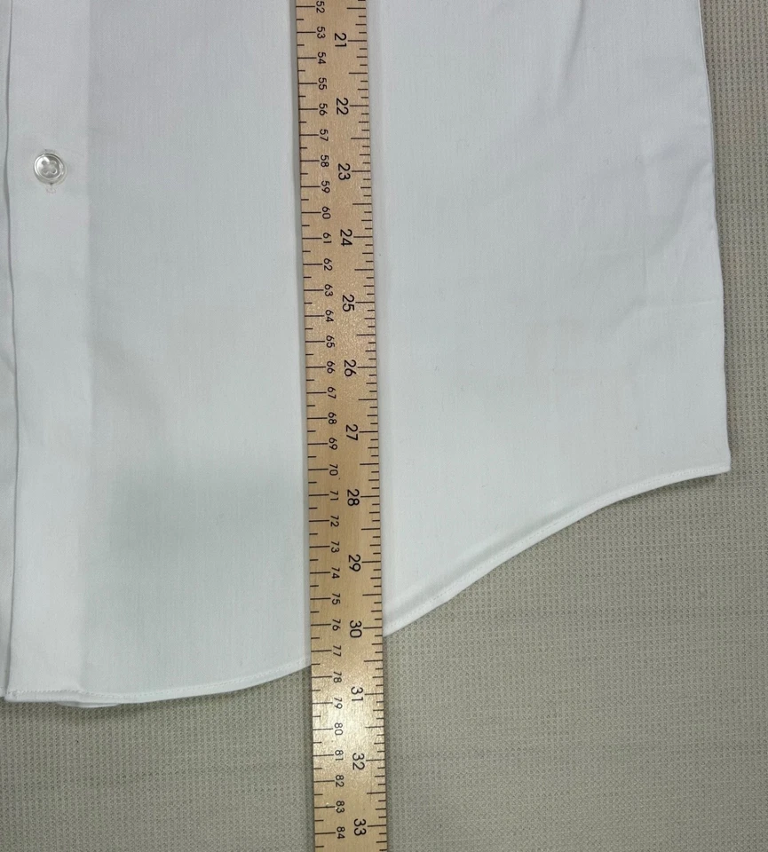 Calvin Klein White Slim Fit Long Sleeve Shirt Stretch Men’s Size 16 34 / 35 - Image 4 of 4