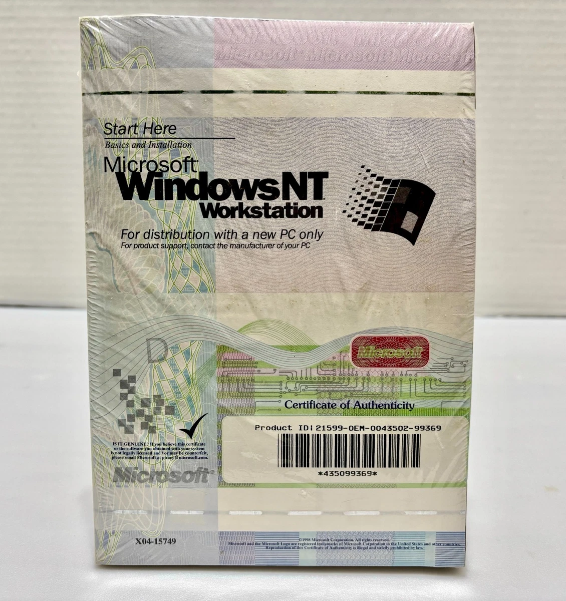 Microsoft Windows NT Standard Operating System Software for sale