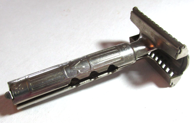 VTG 1930s Williams Split Handle De Safety Razor Pinch Bottom Open