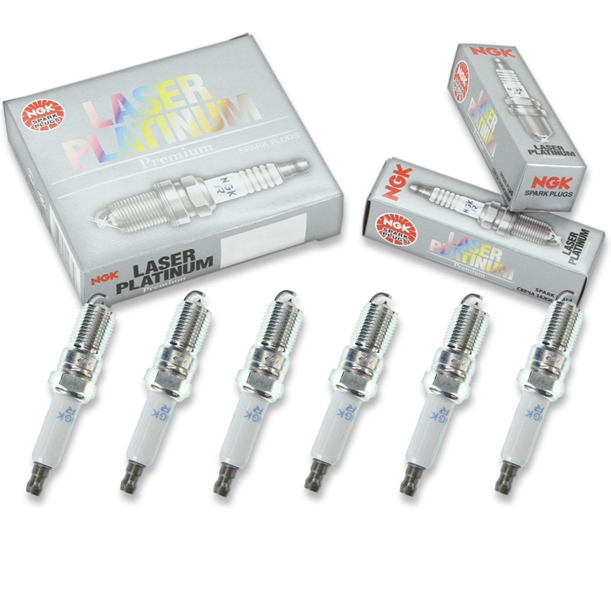 6 pcs NGK Laser Platinum Spark Plugs for 2001-2008 Mazda Tribute 3.0L V6 - ll