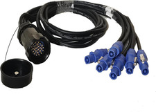 19Pin Socapex to 3Pin Powercon Cable Power Cord 5Ft 1.5Meters Length 13AWG for P