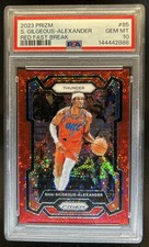 2023-24 Panini Prizm Shai Gilgeous-Alexander Prizm Fast Break Red #/100 PSA 10