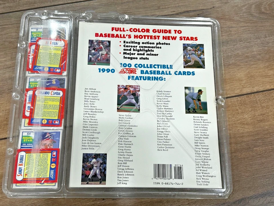 Bolas de beisebol 100 cartas de novatos mais quentes pontuação 1989-90 seladas de fábrica Griffy Deion - Imagem 2 de 2