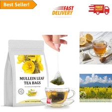 Caffeine-Free Mullein Leaf Tea - 50 Soothing Bags for Lung Support